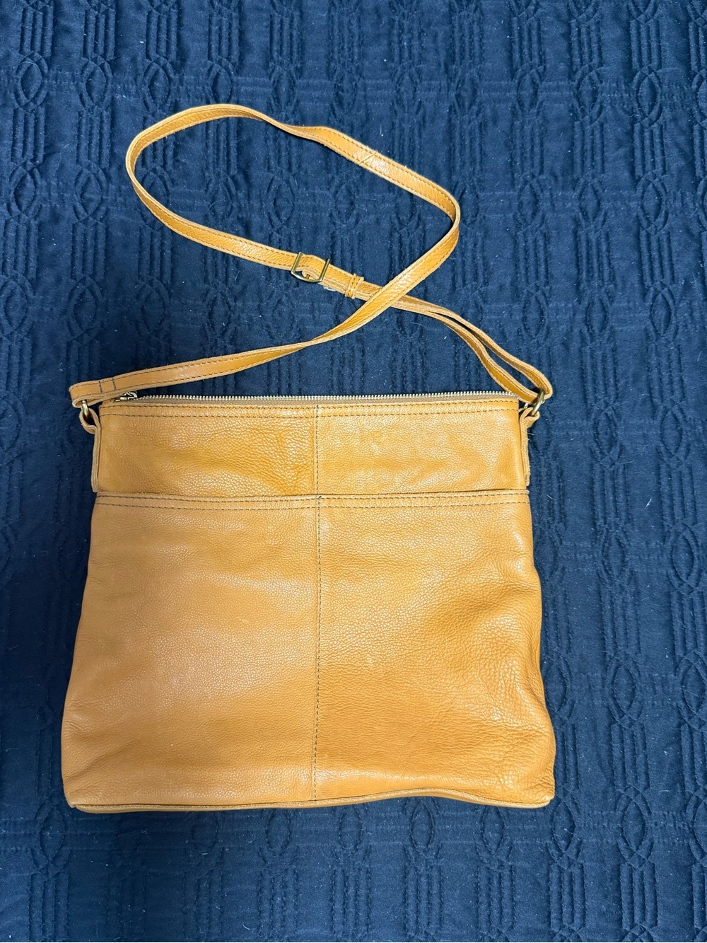 margot Mustard Yellow Leather Crossbody Bag